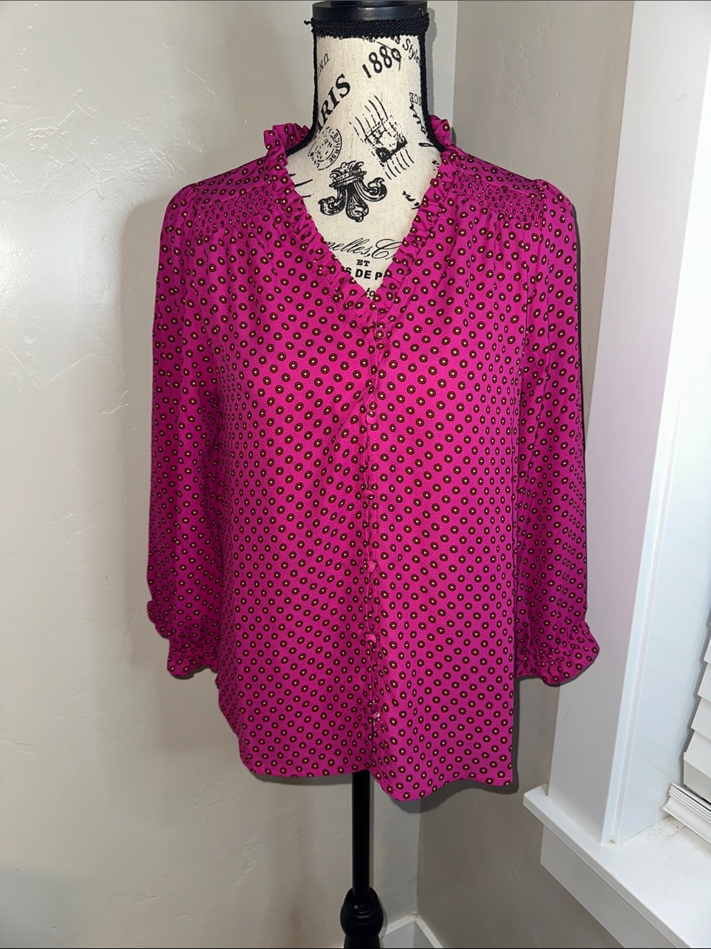 CeCe Polka Dot Blouse